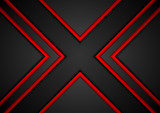 Black and red abstract tech concept background