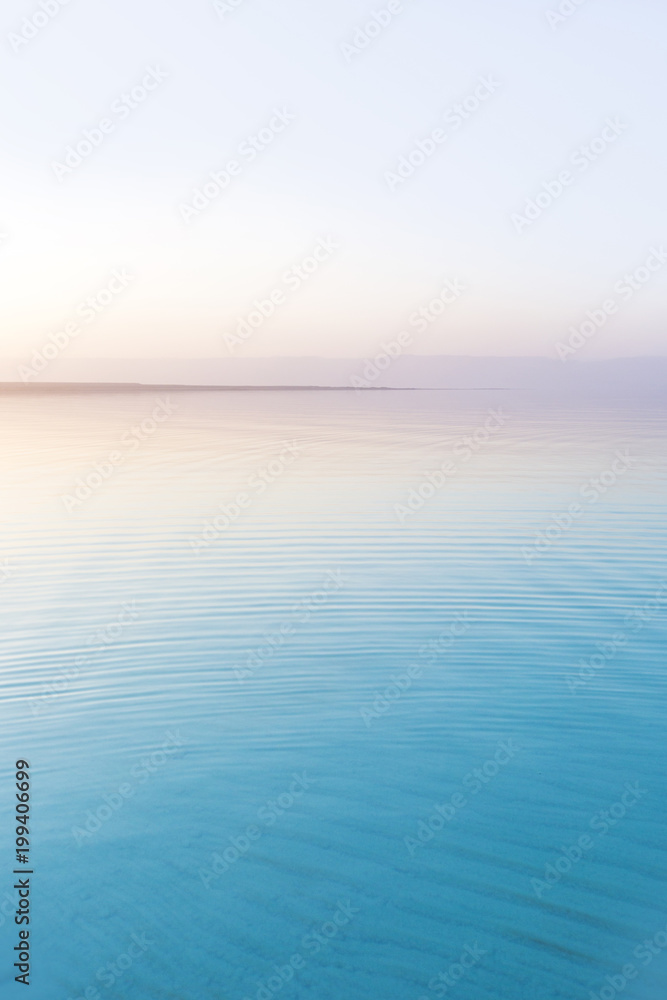 Fototapeta premium Dead Sea landscape. Jordan sunset