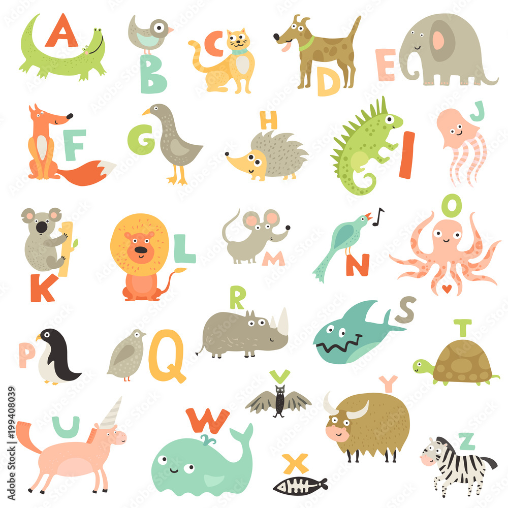 Obraz premium Children Alphabet Set