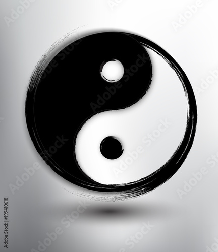 Yin Yang Symbol. Sacred geometry. Vector illustration. Eps10.