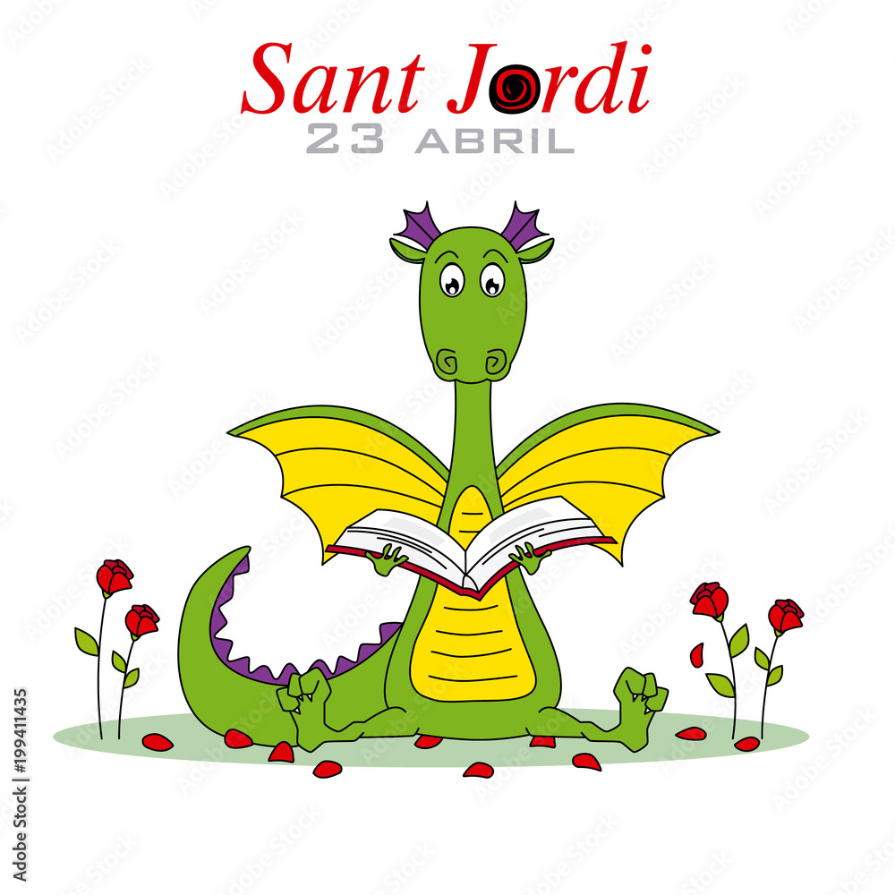 Niño disfrazado de caballero Sant Jordi  Ilustraciones de Cuentos  Infantiles Dibustock Expertos en Ilustración