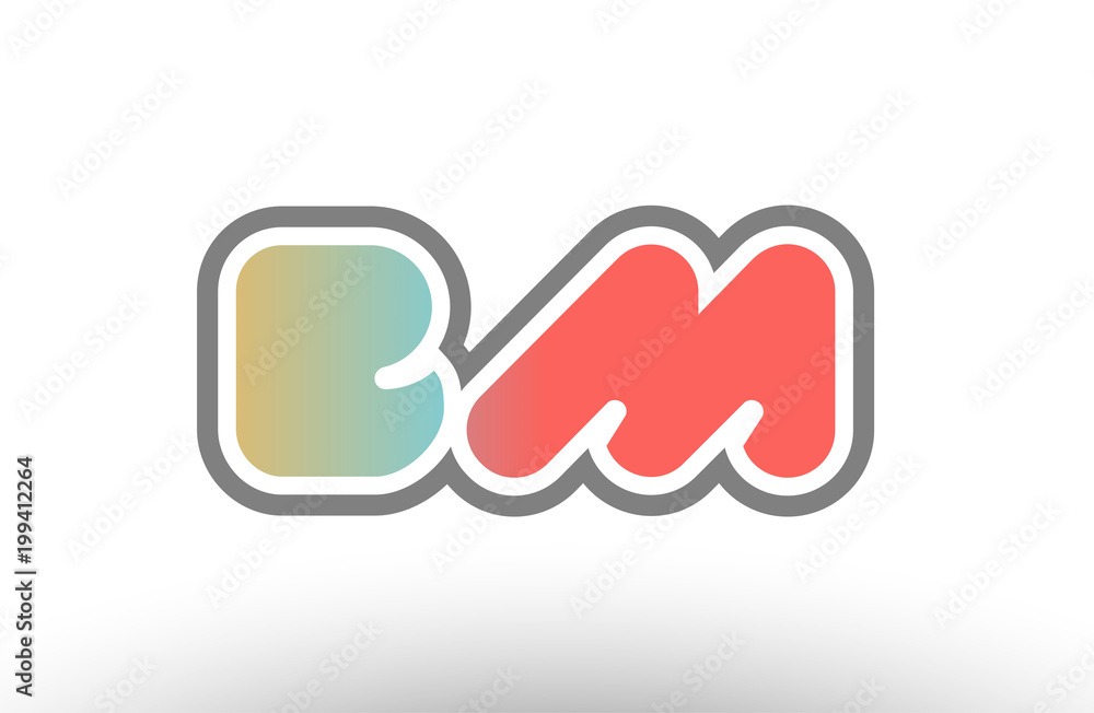 orange pastel blue alphabet letter bm b m logo combination icon design orange pastel blue alphabet letter bm b m logo combination icon design