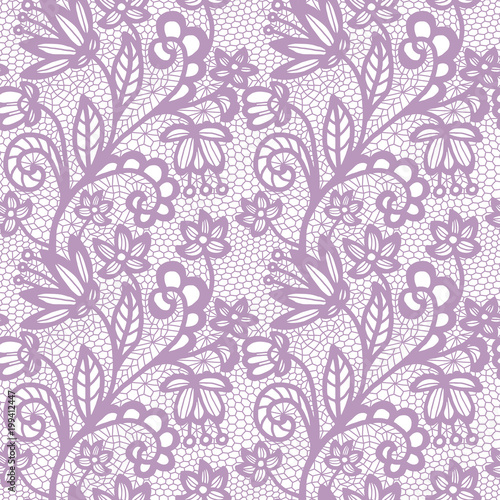 Wallpaper Mural Lace seamless pattern with flowers Torontodigital.ca