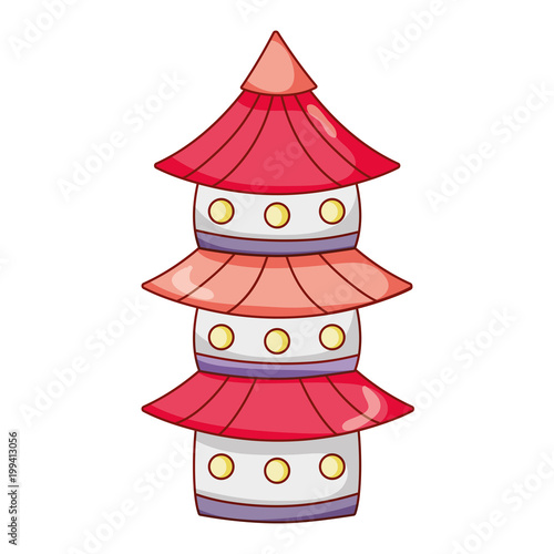 architecture japanese tower bulding with windows