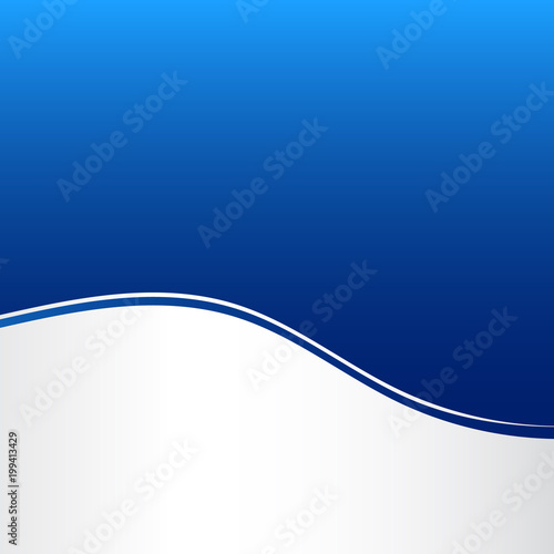 Abstract stripe wave lines graphic blue and white gradient color background.