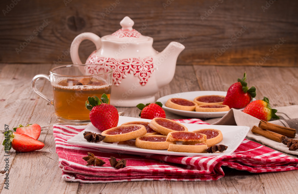 Strawberry tartlets. Strawberry tartlets.