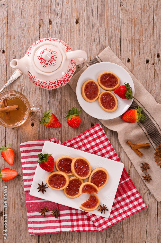 Strawberry tartlets. Strawberry tartlets.