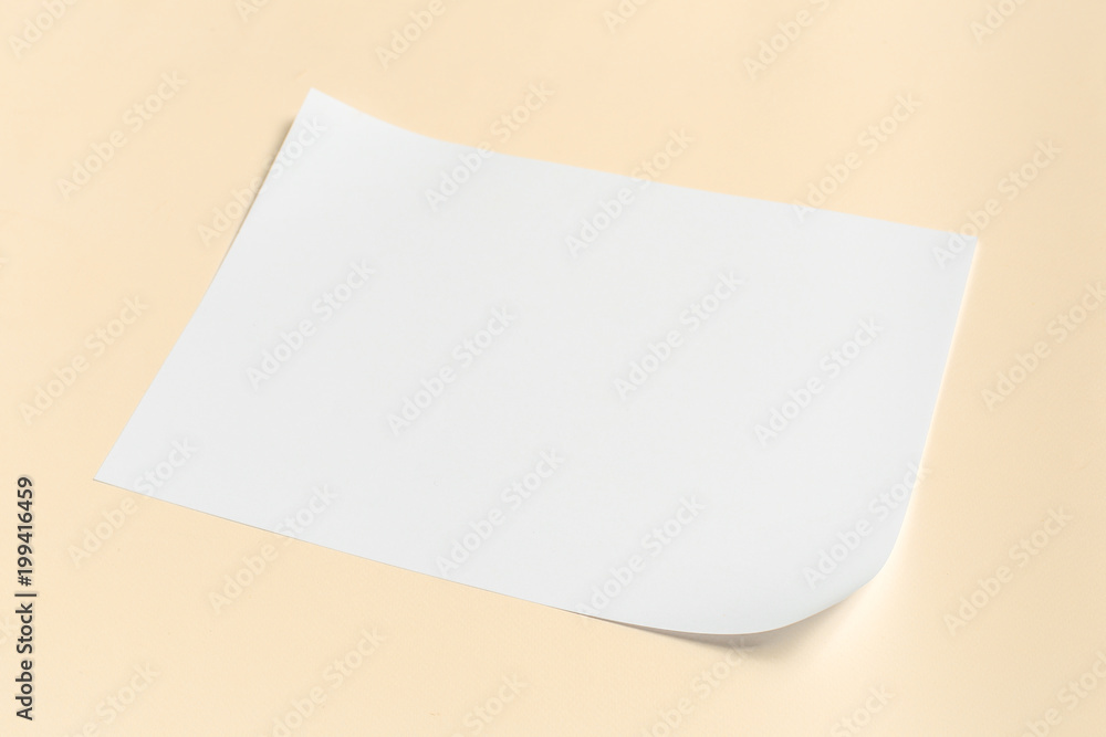 White business card on wooden table. Blank portrait A4. White business card on wooden table. Blank portrait A4.