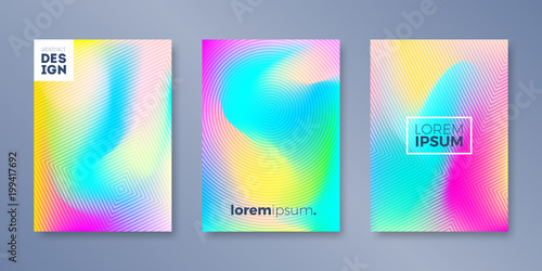 Set of cover design with abstract multicolored blurred effect. Vector illustration template. Universal abstract design for covers, flyers, banners, greeting card, booklet and brochure. © sergo77