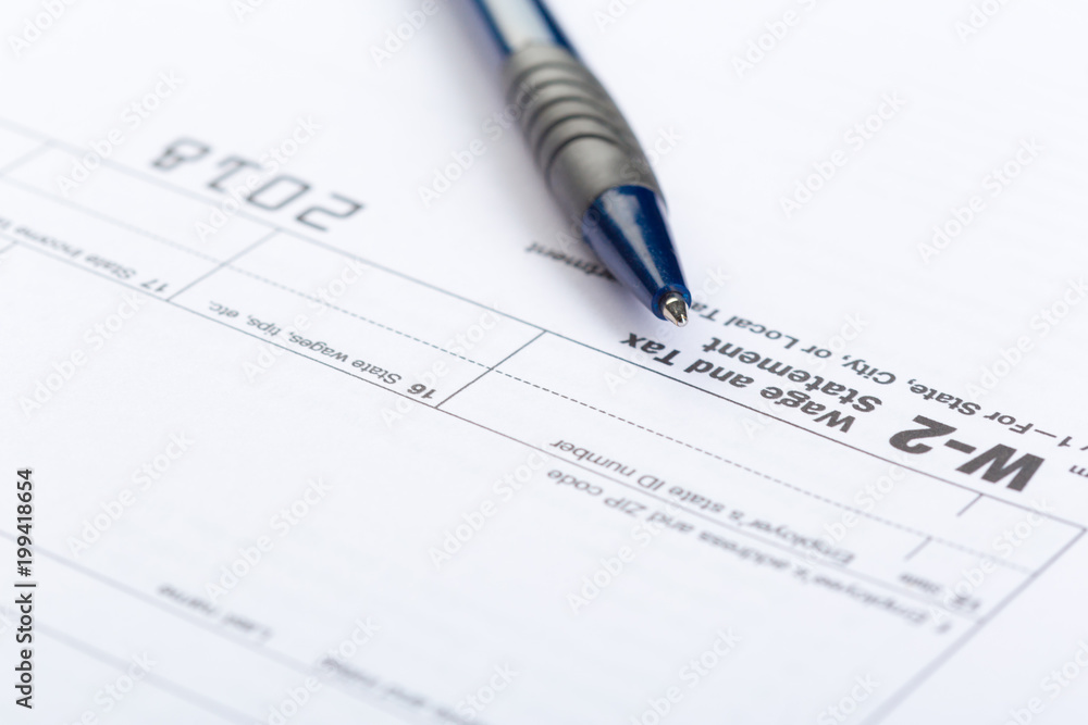 Tax forms, close up Tax forms, close up