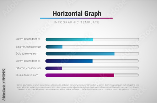 Vector modern infographic template with colorful progress bars