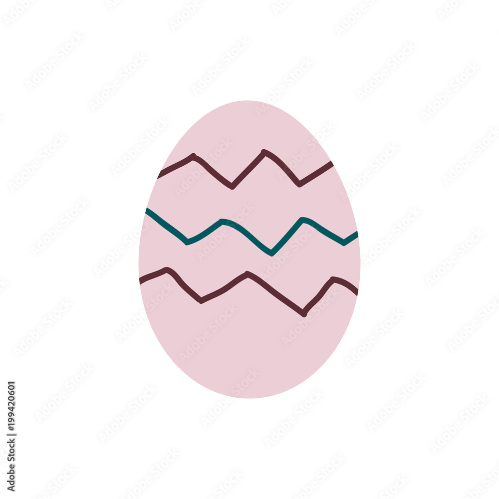 Eastern egg icon in flat style. Eastern egg icon in flat style.