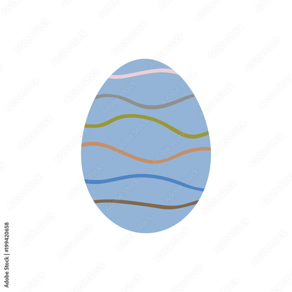 Fototapeta premium Eastern egg icon in flat style.
