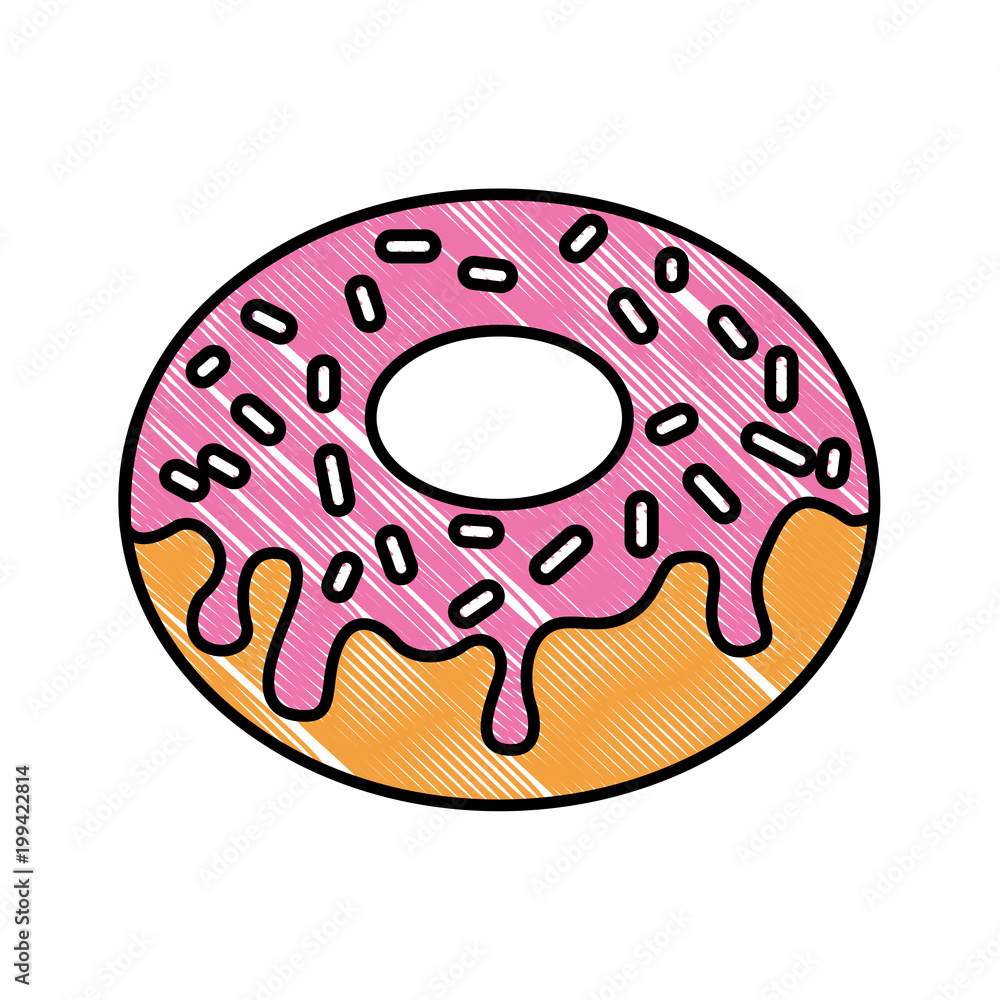 sweet donut dessert pastry chips cream vector illustration sweet donut dessert pastry chips cream vector illustration