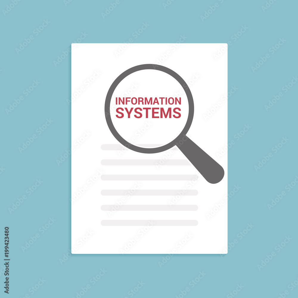Information Concept: Magnifying Optical Glass With Words Information Systems Information Concept: Magnifying Optical Glass With Words Information Systems
