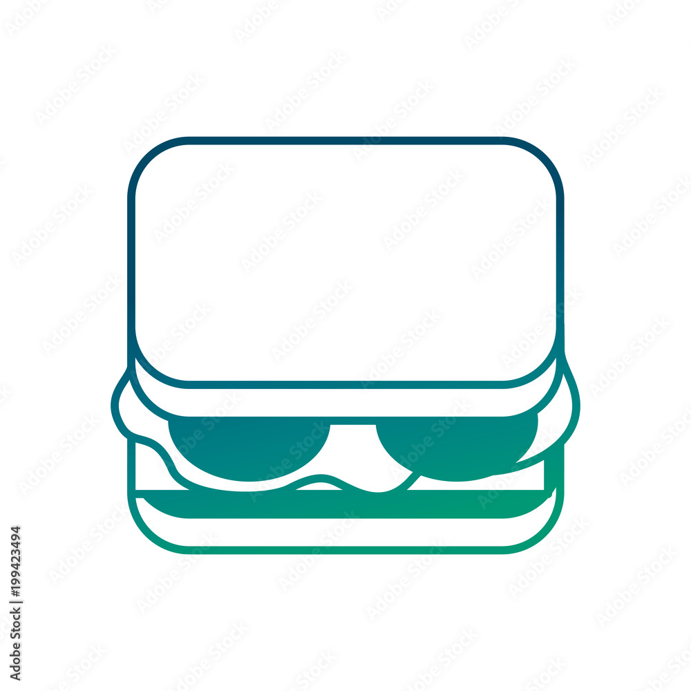 delicious sandwich bread tomato and lettuce vector illustration degraded green color delicious sandwich bread tomato and lettuce vector illustration degraded green color