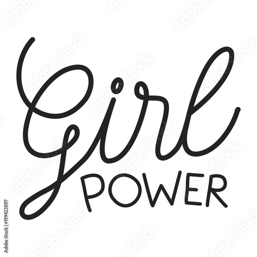 power girl calligraphy message