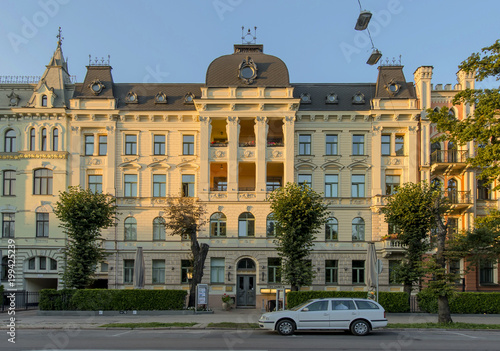 Riga, Latvia historical apartment buildings from the beginning of 20th century