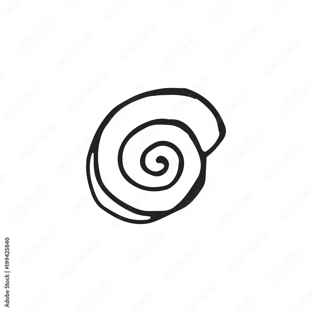 Shell icon in hand drawn style