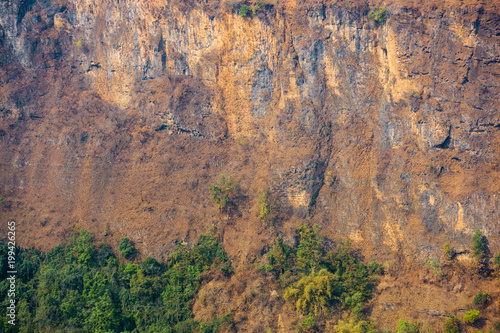 Detail of cliff in Kushma, Nepal