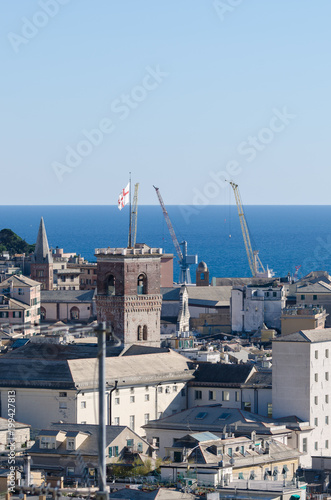 Genoa city in Ligura in Italy photo