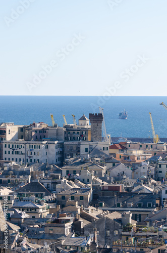 Genoa city in Ligura in Italy photo