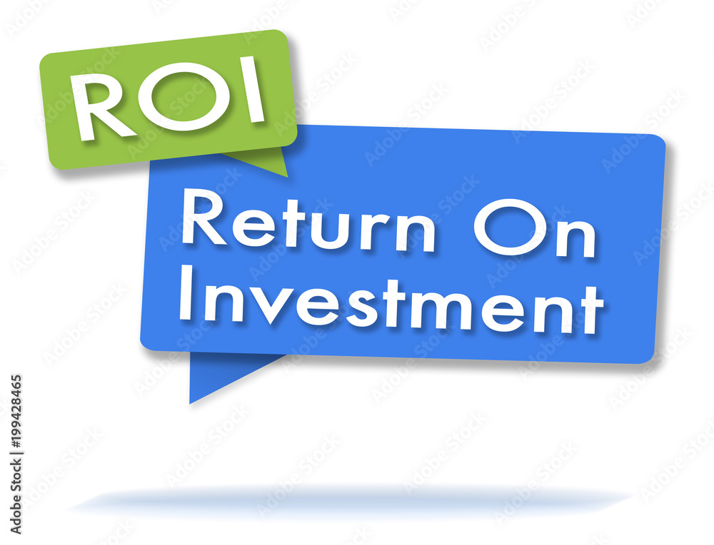 ROI initials in colored bubbles ROI initials in colored bubbles
