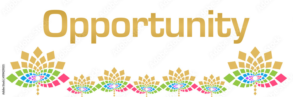 Fototapeta premium Opportunity Colorful Floral Horizontal 