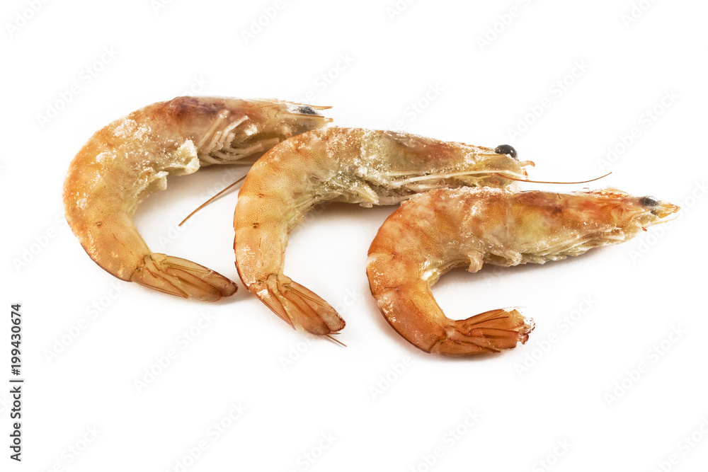 Freshly frozen boiled shrimps Freshly frozen boiled shrimps