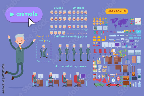 Character constructor. European Businessman