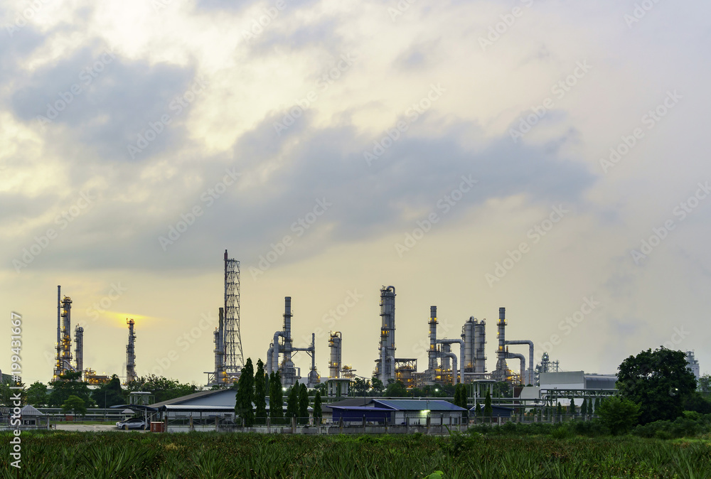 Sunrise refinery Before the thunderstorm