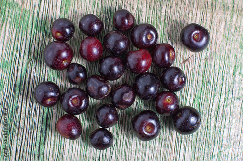 small sweet capulin cherries in Ecuador photo