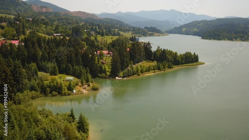 Aerial view of Colibita lake photo