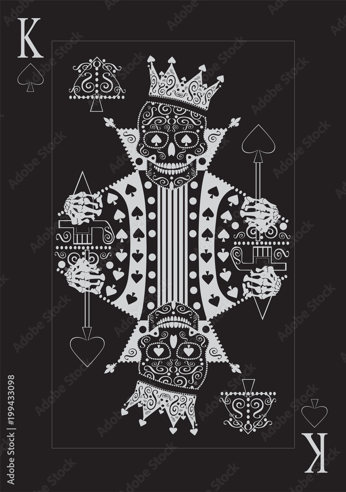 King skull card background 