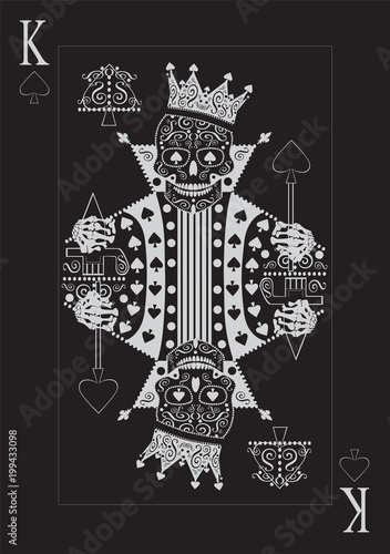 King skull card background 