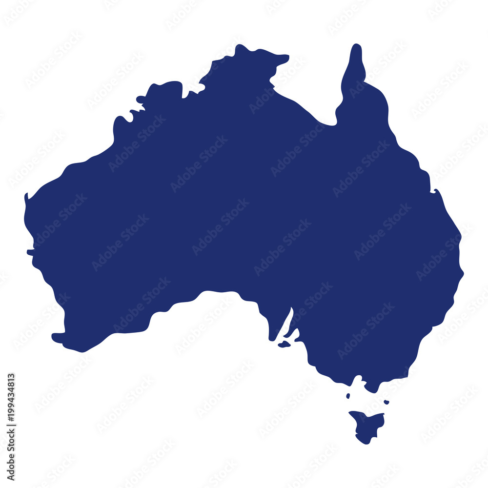 australia map geography icon