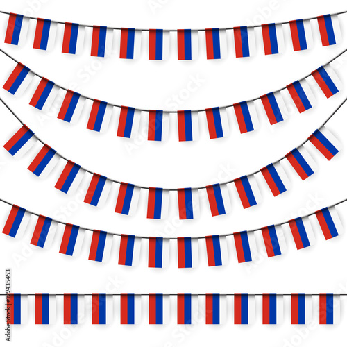 garlands with russian national colors