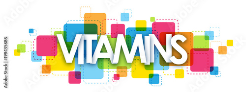 VITAMINS Colourful Letters Icon