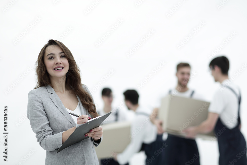 Businessman with documents, creating a stack of cardboard boxes. Businessman with documents, creating a stack of cardboard boxes.