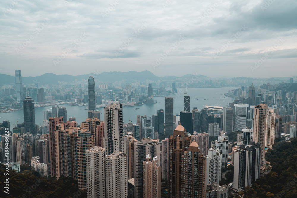 Hong Kong skyline from Victoria peak