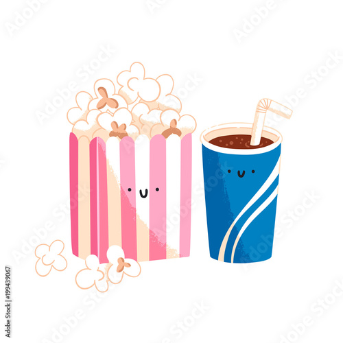 Popcorn and soda