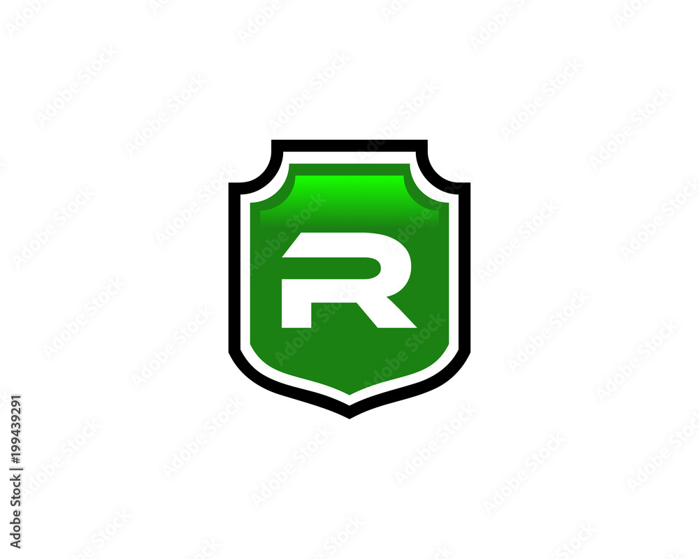 r letter shield logo r letter shield logo