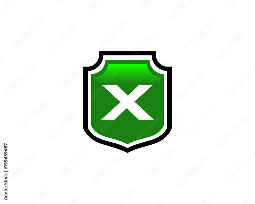 x letter shield logo x letter shield logo