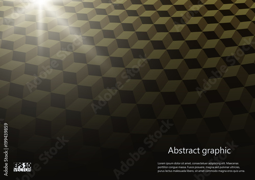 Abstract perspective background with cubes. Graphic illustration with geometric pattern. Eps10 Vector illustration.