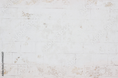 Текстура старой белой стены, камень photo