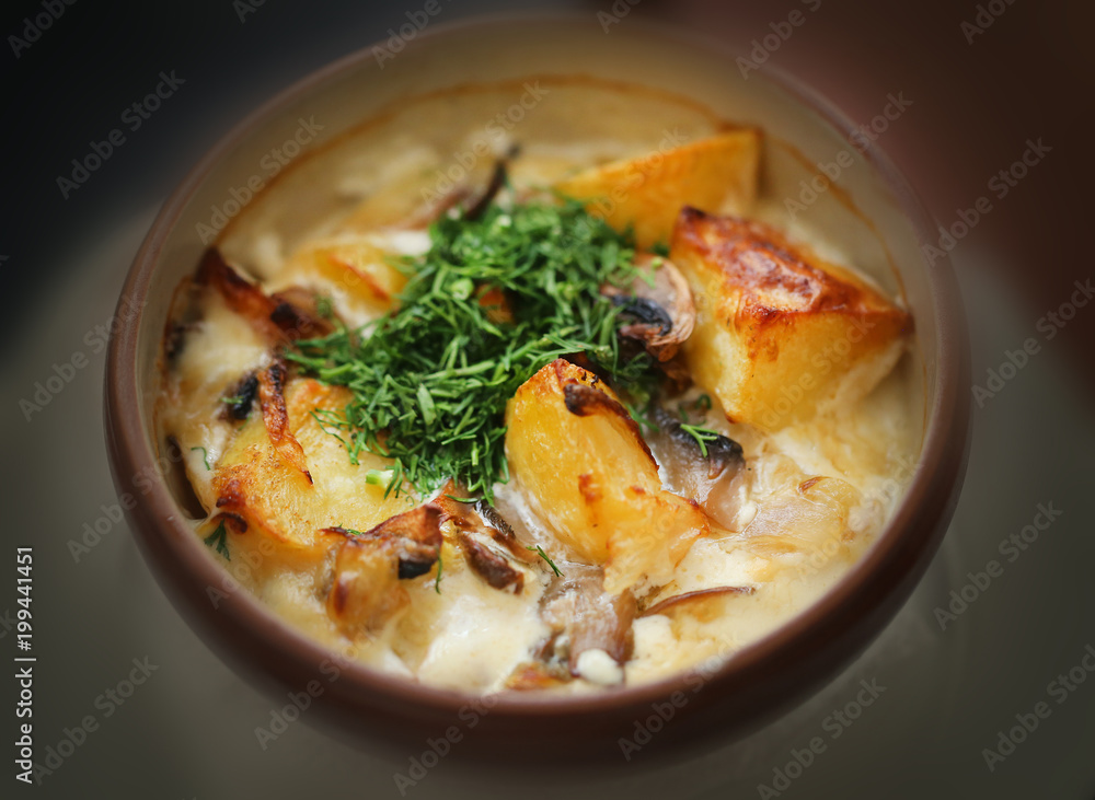 Potatoes and mushrooms Potatoes and mushrooms