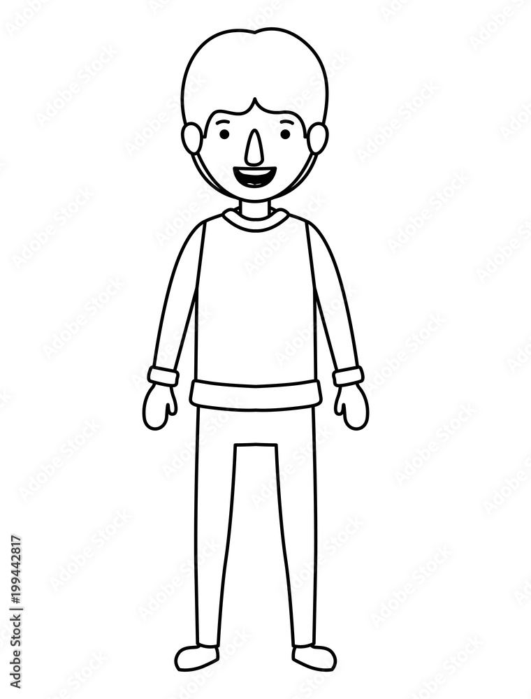 young man with winter clothes young man with winter clothes