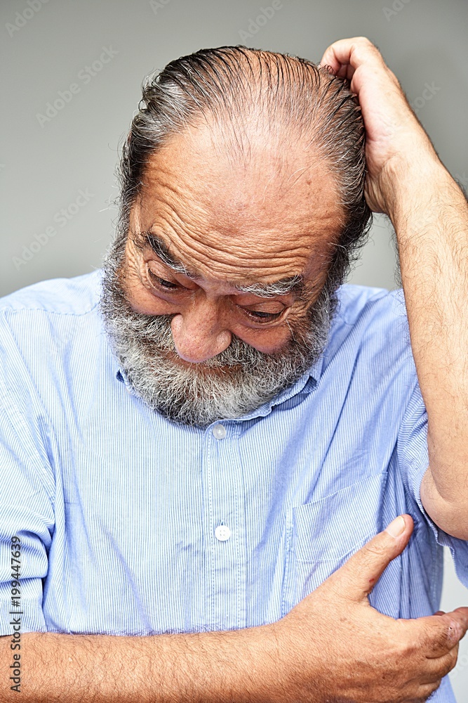 Obraz premium Confused Male Grandfather