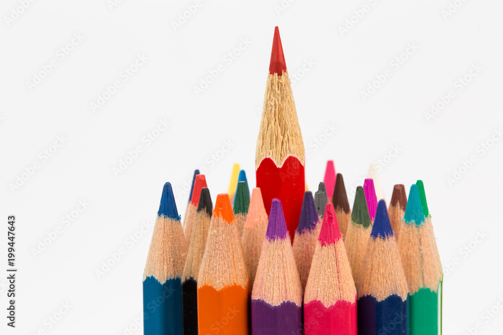 Colour pencils isolated on white background Colour pencils isolated on white background