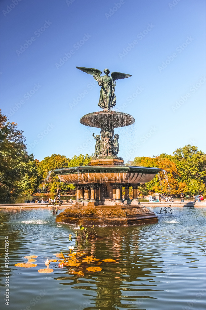 File:Bethesda Fountain from the Bethesda Terrace - Central Park